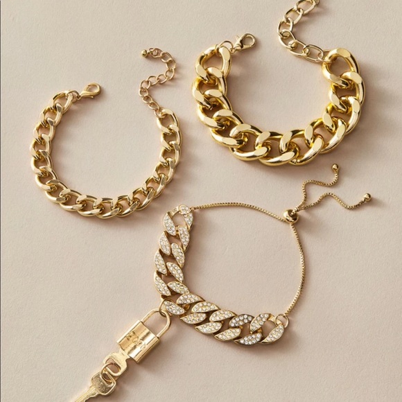 🎀New set of 3 chain stainless steel bracelet - Picture 3 of 4